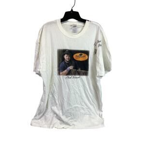 Chad Reinert Vintage Short Sleeve White T-Shirt Graphic Single Stitch Size 2XL